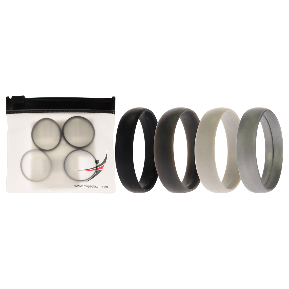 Silicone Wedding 6mm Smooth Ring by ROQ for Men - 13 mm Ring